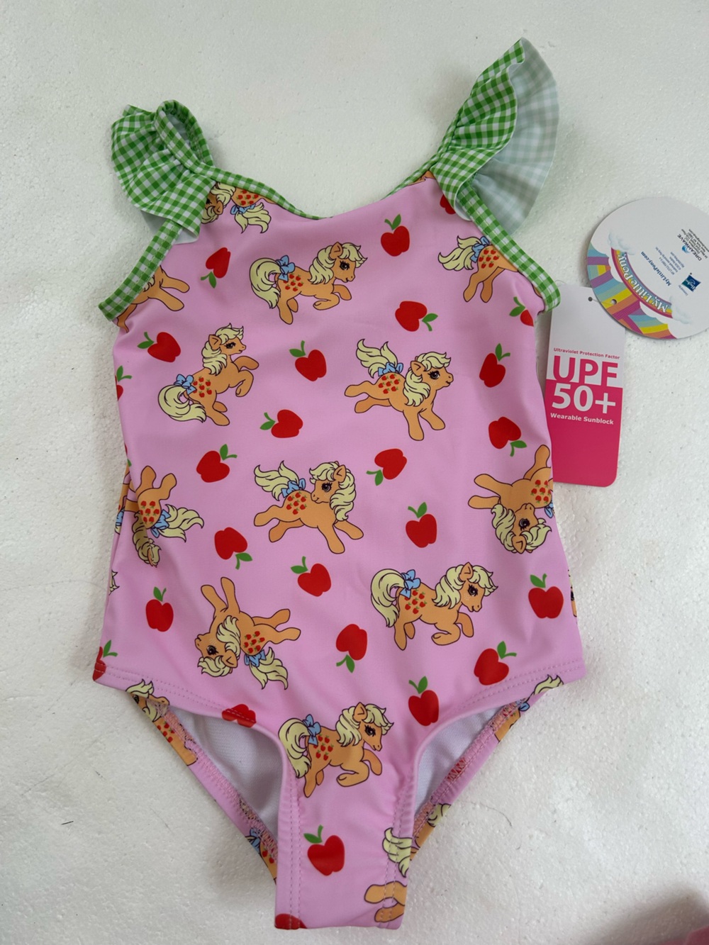 My Little Pony Applejack toddler girls swim one piece swimsuit pink18m